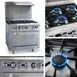 Serv-Ware SGR-6B 36" Gas Restaurant Range w/ (6) Open Burners, (1) Standard Oven, 211.000 BTU 3 image