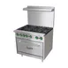 Supera PR6-N 36" Commercial Gas Range, 6 Burners, 1 Oven, Stainless Steel, Natural Gas, 210,000 BTU 1 image