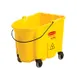 Rubbermaid 2064914 WaveBrake Bucket, 35 Qt Yellow Mop Bucket with Caster Kit, Stackable Plastic 1 image