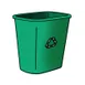 Rubbermaid FG295606GRN Plastic Recycling Receptacle / Container 1 image