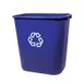 Rubbermaid FG295673BLUE Plastic Recycling Receptacle / Container 1 image