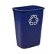 Rubbermaid FG295773BLUE Plastic Recycling Receptacle / Container 1 image