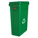 Rubbermaid FG354007GRN Plastic Recycling Receptacle / Container 1 image