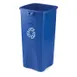Rubbermaid FG356973BLUE Plastic Recycling Receptacle / Container 1 image