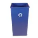 Rubbermaid FG395973BLUE Plastic Recycling Receptacle / Container 1 image