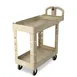 Rubbermaid FG450088BEIG Utility/Bussing Cart 1 image