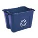 Rubbermaid FG571473BLUE Plastic Recycling Receptacle / Container 1 image
