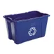 Rubbermaid FG571873BLUE Plastic Recycling Receptacle / Container 1 image