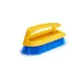 Rubbermaid FG648200COBLT Hand & Nail Brush, 6" x 2" Yellow Block, Iron Handle, Cobalt Bristles 1 image