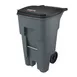 Rubbermaid FG9W2100GRAY Mobile Trash Receptacle 1 image