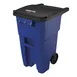 Rubbermaid FG9W2700BLUE Mobile Trash Receptacle 1 image
