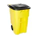 Rubbermaid FG9W2700YEL Mobile Trash Receptacle 1 image