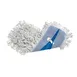Rubbermaid FGE05200WH00 Finish Mop, 18" x 5" Rayon Blend, Looped End Fringe, White with Blue Stripes 1 image