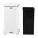 Rubbermaid FGST12EPLWH Step Can, 12" Sq x 23" H, 6-1/2-Gallon White Wastebasket, UL/FM Approved 2 image