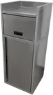 ATS AT&S-TR1-SS Trash Receptacle, 35‑Gal Stainless Steel, 23"W x 23"D x 45"H, Hinged Locking Door 1 image