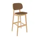 BFM Seating ZWB22NTRG2-G2NT Emma Barstool, Wood Back, Upholstered Seat, Armless, Grade 2 Upholstery 1 image