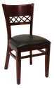 American Tables & Seating 561 Indoor Side Chair with Cut Out Back and Upholstered Seat, Beech Frame 1 image