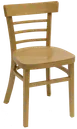 American Tables & Seating 850-N Indoor Side Chair with Ladder Back and Rounded Seat, Beech Wood Frame 1 image
