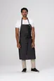 Chef Works ABCXX002-BLK-0 Bib Apron, Neck Strap, 40"L x 39"W, 60% Cotton/40% Polyester, Black 1 image