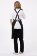 Chef Works ABS01S-BLK-0 Unisex Denim Bib Apron, 31"L x 32"W, Black, 100% Cotton 2 image