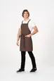 Chef Works ABS04-ESP-0 Bib Apron, Strap, 2 Pockets, Espresso, Recycled Poly/Cotton, 31"L x 32"W 1 image