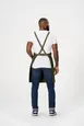 Chef Works ABS04-MIL-0 Bib Apron, Mil Green, 31"L x 32"W, Neck Strap, Hip Pockets, Poly/Cotton 2 image
