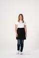 Chef Works AHN09-BLK-0 Brio Half Bistro Waist Apron, 20"L x 30"W, Poly/Cotton, Black - 1/Case 1 image