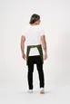 Chef Works AHS02-MIL-0 Waist Apron, Green, 17-19" L x 30-35" W, Straps, Pocket, 80% Recycled PolyCot 2 image