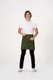 Chef Works AHS02-MIL-0 Waist Apron, Green, 17-19" L x 30-35" W, Straps, Pocket, 80% Recycled PolyCot 1 image