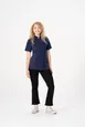 Chef Works BCWSZ006-NAV-2XL Women's Navy Short Sleeve Chef Coat, 2XL, PolyCotton, Cool Vent Panels 1 image