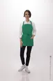 Chef Works F10-KEL-0 3-Pocket Bib Apron, 24"L x 27.5"W, Kelly Green, Adjustable Neck, Poly/Cotton 1 image