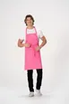 Chef Works F8 -HOT-0 Butcher Apron, 34"L x 24"W, Neck Strap, 1 Patch Pocket, Hot Pink, Poly Cotton 1 image