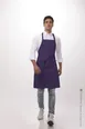 Chef Works F8-PUR-0 Bib Apron, 34"L x 24"W, Adjustable Neck Strap, 1 Pocket, Purple Poly/Cotton 1 image