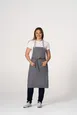 Chef Works F8WS-GRY-0 Bib Apron, Unisex, 35" Length, Grey, Poly/Cotton, 1 Patch Pocket 1 image