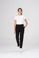 Chef Works PEC04W-BLK-14 Women's Black Chino Poly Stretch Pants, Size 14, 100% Recycled Polyester 1 image