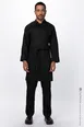 Chef Works REAPK-BLK-0 Bib Apron, 33-1/2" L x 27½" W, 65/35 Recycled Poly/Cotton, Black 1 image