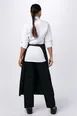 Chef Works REF24-BLK-0 - 32"L X 27.5"W Black Poly/Cotton Waist Apron - 1/Case 2 image