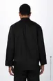 Chef Works REWCCW-BLK-L Double‑Breasted Black Chef Coat, Large Unisex, Long Sleeve, Kitchen Uniform 2 image