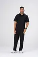 Chef Works SHC11-BLK-L Cody Zip Work Shirt, Black L, Poly/Cotton/Elastane, Short Sleeve, Chest Pocket 1 image