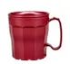 Cambro MDSLM8487 Laguna Collection 8 oz Mug, 4-1/2" Dia x 3-3/4" H, Cranberry Polypropylene, Stackable 1 image