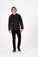 Chef Works BCMC010-BLK-3XL Black Chef Coat, 3XL, Poly/Cotton, Long Sleeve, Concealed Snap-Front 1 image