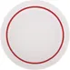 Libbey 680022511425467 Invita Dialog Plate, 10‑1/8" Half‑Deep Round Porcelain, Embossed Rim - Case 1 image