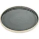 Playground 701122191016151 Nara Round Stoneware Plate, 8.25" Diameter, Grey Finish - 1/Case 1 image