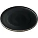 Playground 701127191000628 Nara Round Plate, 8¼" Diameter, Embossed Rim, Black/White - Case 1 image