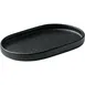 Playground 701201891021090 Nara Oval Black Stoneware Platter 7" x 4" - Elegant Dining Service 1 image