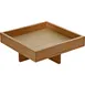 Playground 741890191000000 - Square Oak Display Riser, 7‑1/8" x 7‑1/8", Brown Wood - 1/Case 1 image
