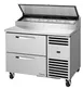 True TPP-AT-44D-2-HC~SPEC3~HGTP Pizza Prep Table Refrigerated Counter 1 image