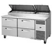 True TPP-AT-67D-4-HC~SPEC3~HGTP Pizza Prep Table Refrigerated Counter 1 image