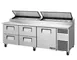 True TPP-AT2-93D-4-HC~HGTP Pizza Prep Table Refrigerated Counter 1 image