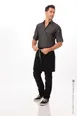 Chef Works AHS01S-JBK-0 Berkeley Half Bistro Snap Waist Apron, 17.9"L X 28"W, Jet Black, 100% Cotton 2 image